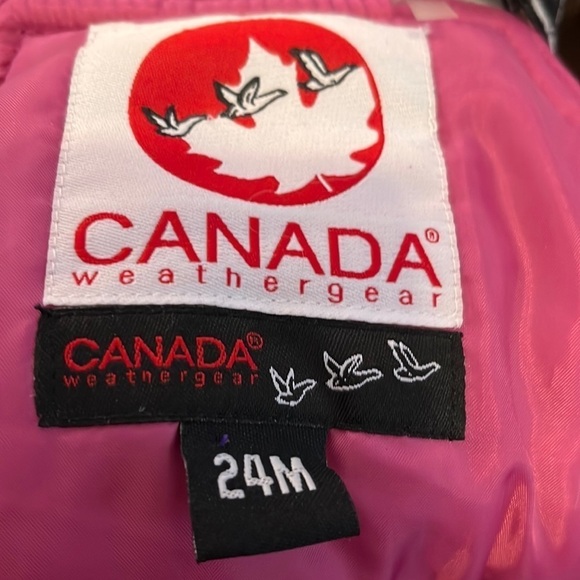 Canada weather gear, snow suit, 24 m, pink, gaiters, adjustable shoulder straps - Picture 3 of 9